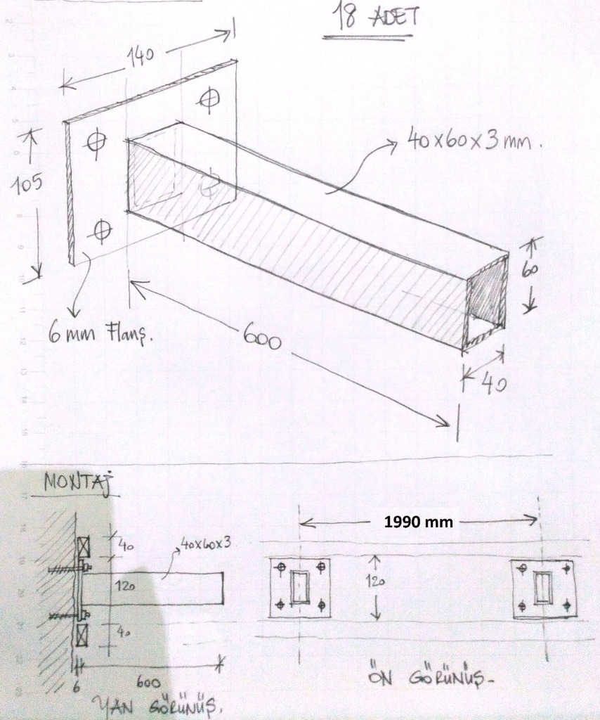 ARC-DET-03_SK16: Cantilever Steel Bracket Detail