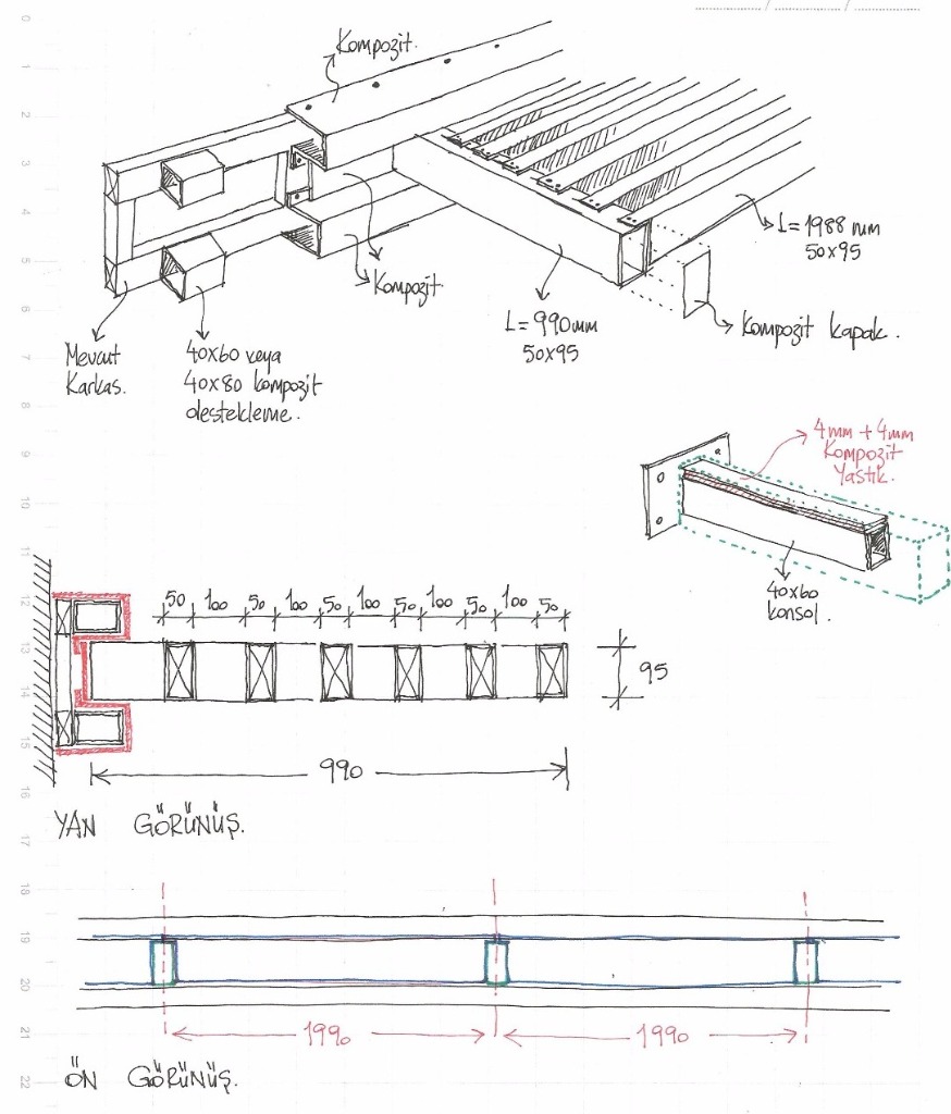 ARC-DET-03_SK17: Solar Louver Blade Assembly